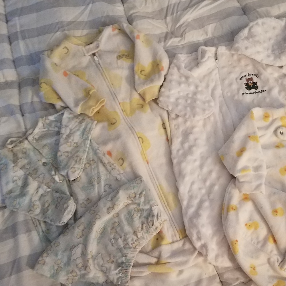 Lot of One size pajama sacks 0-6 months